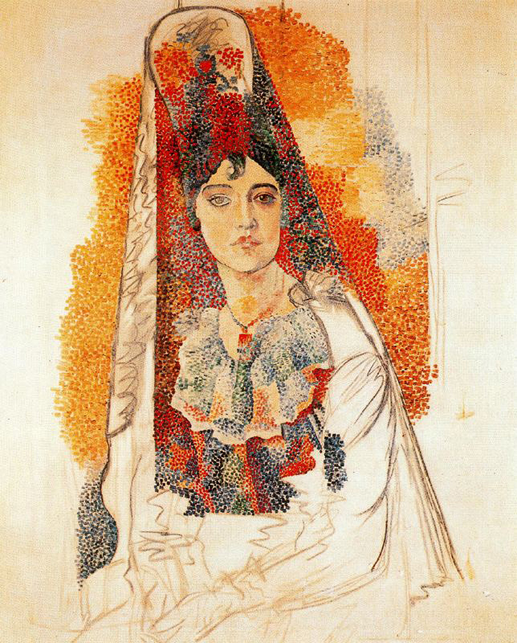 Picasso Woman with mantilla 1917